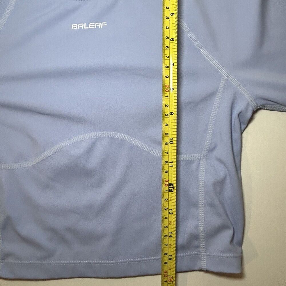 BALEAF Long Sleeve Crop Workout Shirt Women’s Size Medium Blue Thumb Holes - Picture 6 of 6